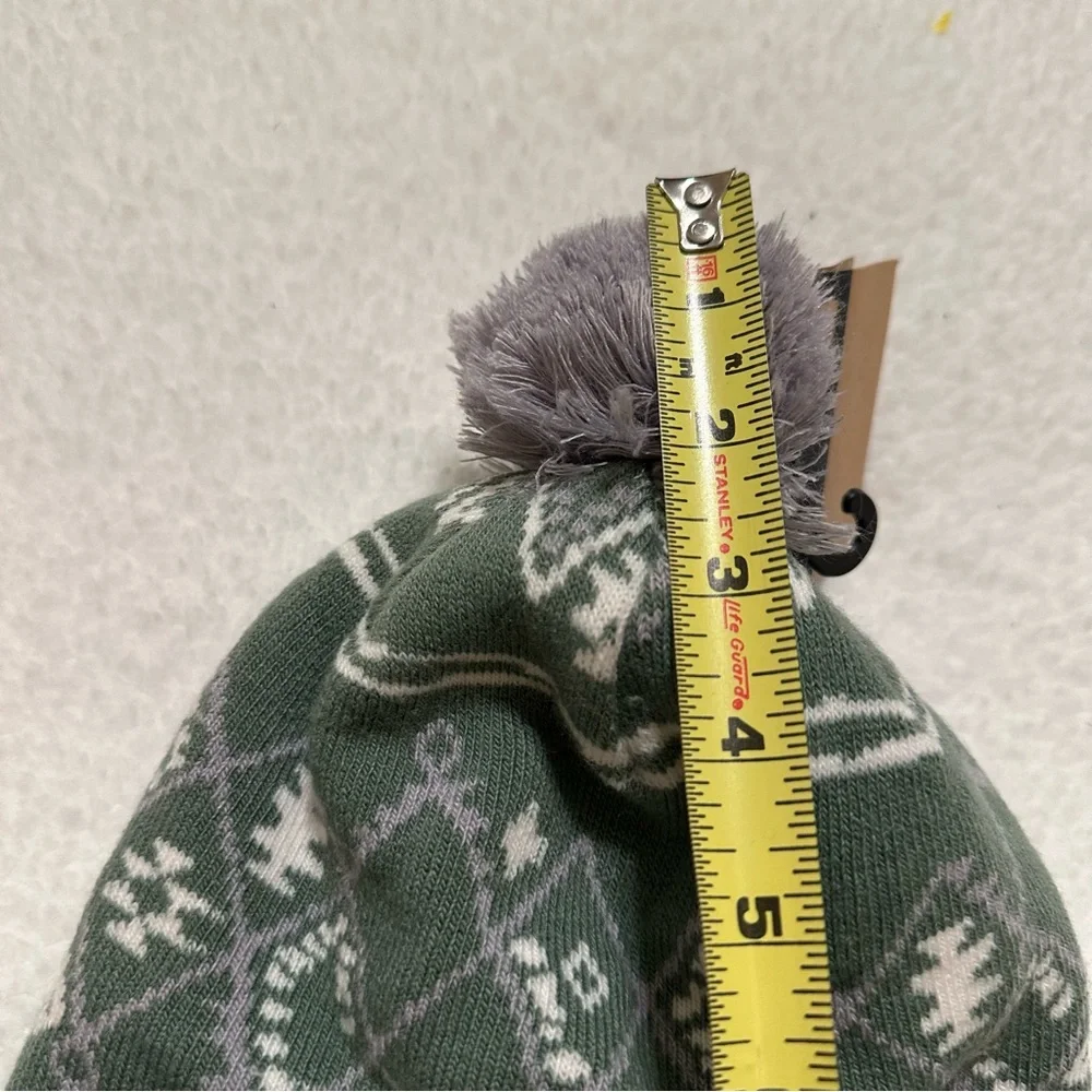 Green Knit North Face Hat